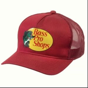 💙CARDINAL COLOR (BURGUNDY) BASS PRO SHOPS TRUCKER CAP SNAP BACK BRAND NEW